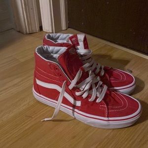 Red Off The Wall Vans